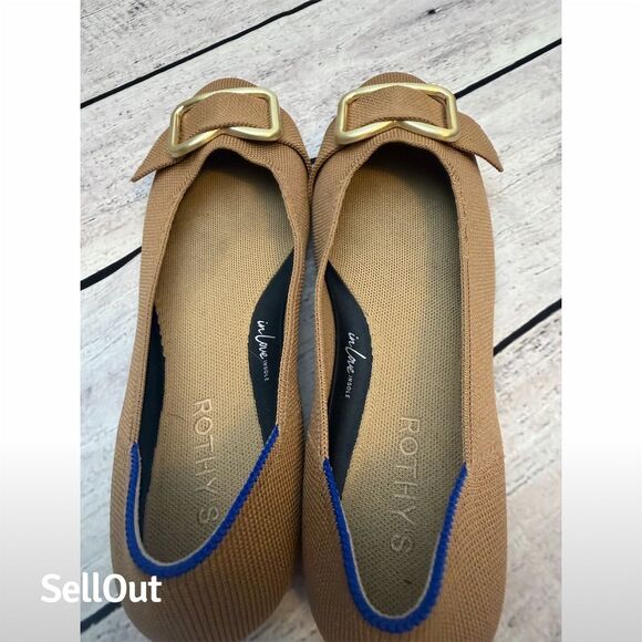 Rothy's Women's Ballet Flats Size 8.5 Brown Slip-On Eco-Friendly - Picture 5 of 9